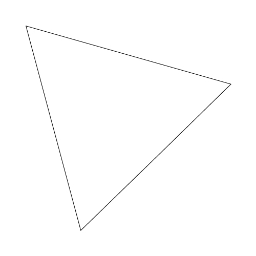 手順5：内接する最大の正三角形完成