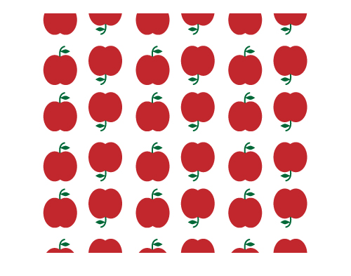 りんごのパターン完成