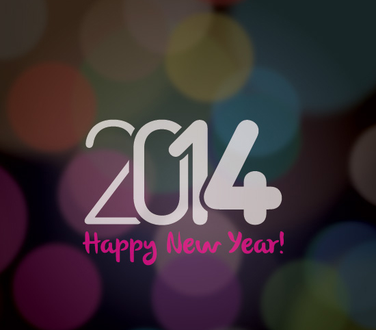 Happy New 2014 Vector Graphic